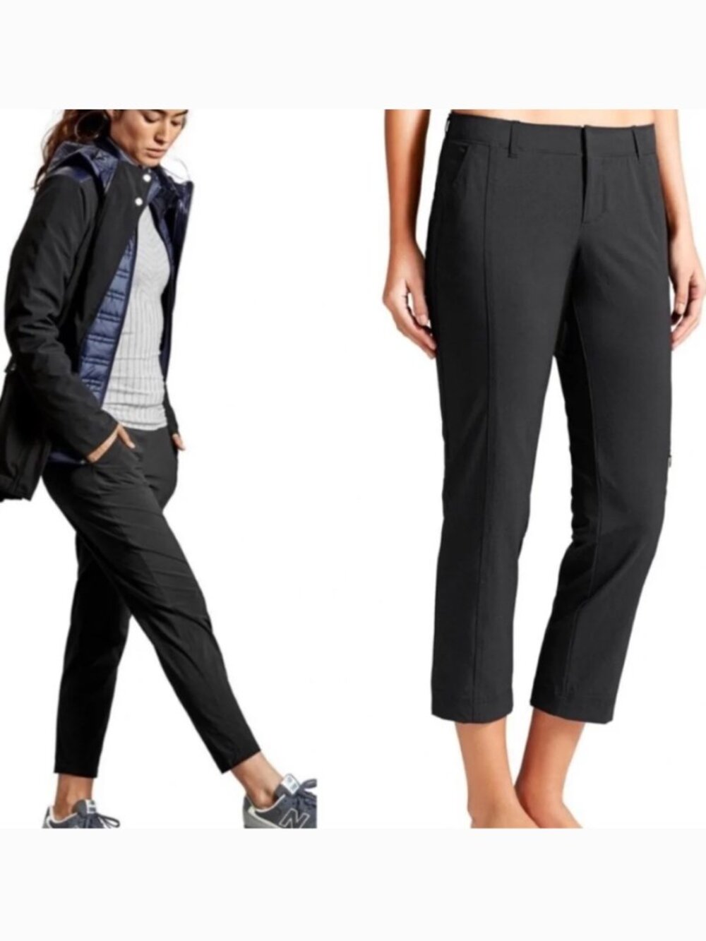 Athleta Palisade Ankle Pant Women's 8 Black Outdoor Hiking Gorpcore 458414